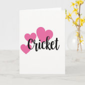 Hartelijke Cricket Script Kaart (Gele Bloem)