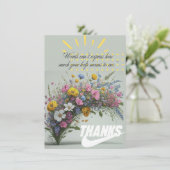 "Hartelijke dank" Bedankkaart (Staand voorkant)