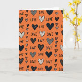 Hartelijke Doodle Liefdeskaart Kaart (Gele Bloem)
