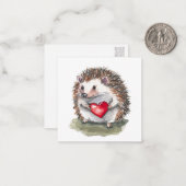 Hartelijke egel briefkaart stijl kaart (Voorkant / Achterkant in situ)