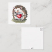 Hartelijke egel briefkaart stijl kaart (Voorkant / Achterkant)