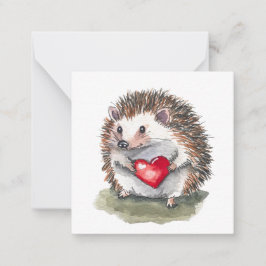 Hartelijke egel postkaart stijl notitiekaart notitiekaartje