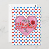 Hartelijke Elegante Moederdag Ontwerp Briefkaart (Voorkant / Achterkant)