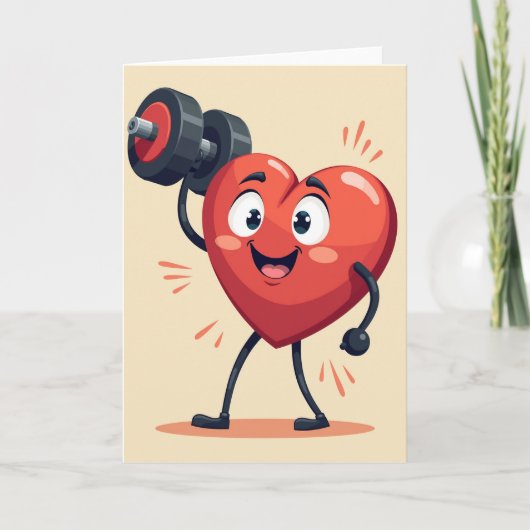 Hartelijke Fitness Fun Kaart (Voorkant)