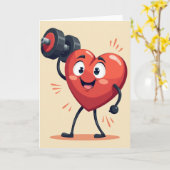 Hartelijke Fitness Fun Kaart (Gele Bloem)