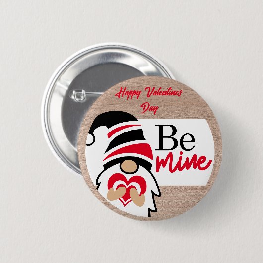 Hartelijke genegenheid: Happy Valentijnsdag Button (Voorkant /achterkant)