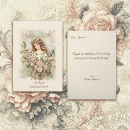 Hartelijke Gevoelens Vintage-Style Engel Kaart