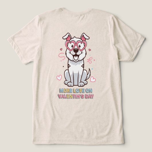 Hartelijke Harmonie Tri-Blend Shirt (Design achterkant)