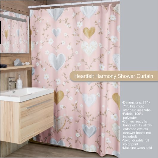 Hartelijke Harmony Douchegordijn