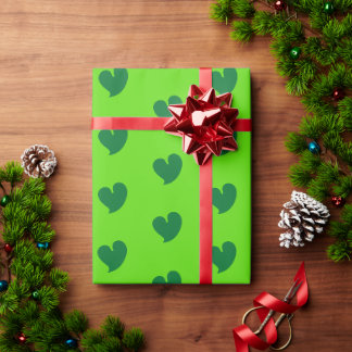 Hartelijke Harten - Donkergroen en Groen - Cadeaupapier