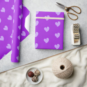 Hartelijke Harten - Lila en Paars - Cadeaupapier
