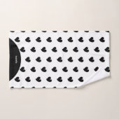Hartelijke Harten - Zwart en Wit Aangepaste Tekst Bad Handdoek (Handdoek)