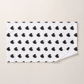 Hartelijke Harten - Zwart en Wit - Bad Handdoek Se (Handdoek)