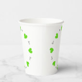 Hartelijke Hartjes Groen - Aangepaste tekst Papieren Bekers (Rechts)