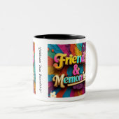 "Hartelijke herinneringen" Tweekleurige Koffiemok (Voorkant rechts)