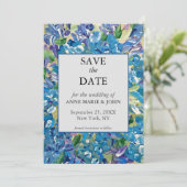 Hartelijke hortensia QR Code Wedding Save The Date (Staand voorkant)
