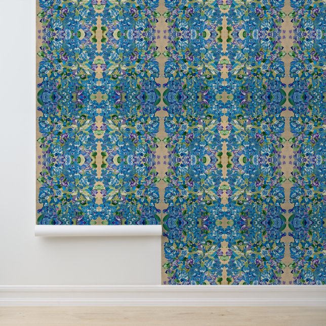 Hartelijke Hydragea Floral Wallpaper Behang (Applicatie)