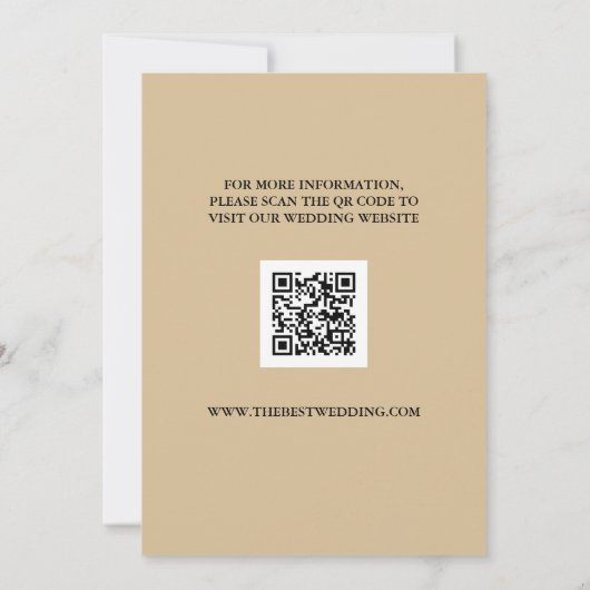 Hartelijke Hydrangea QR Code Trouw Save The Date (Achterkant)