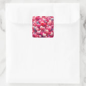 Hartelijke inspiratie voor Pink & Red Valentijns Vierkante Sticker (Tas)