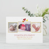 Hartelijke introductie Fotoaankondiging Geboorte Aankondiging (Staand voorkant)