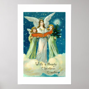Hartelijke kerstgroet poster