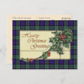 Hartelijke kerstgroeten, Graham Tartan Feestdagenkaart (Voorkant / Achterkant)
