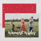 hartelijke kerstwensen kerstkaart (Voorkant / Achterkant)