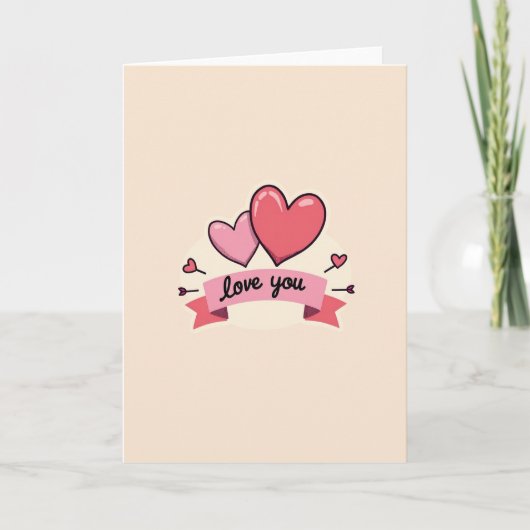 Hartelijke Liefde Je Hartjes Kaart (Voorkant)