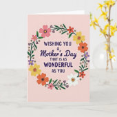 Hartelijke Moederdag Bloemkaart Kaart (Gele Bloem)