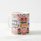 Hartelijke Moederdag geschenken en kunst Koffiemok (Voorkant links)