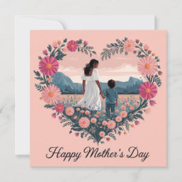 Hartelijke Moederdag Ontwerp: Moeder en Kind Kaart