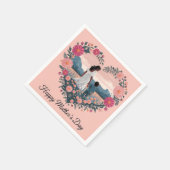 Hartelijke Moederdag Ontwerp: Moeder en Kind Servet (Hoek)