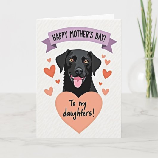 Hartelijke Moederdag Pup Kaart (Voorkant)