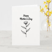 Hartelijke Moederdag wenskaart Kaart (Gele Bloem)