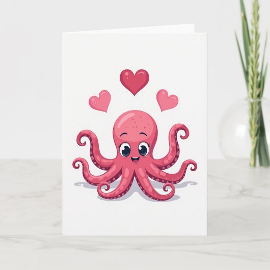 Hartelijke Octopus Kunstkaart Kaart (Voorkant)