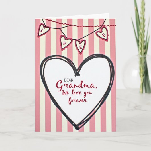 Hartelijke Oma Liefde Kaart (Voorkant)