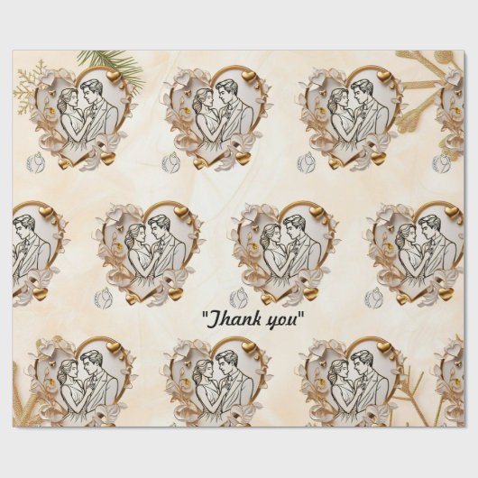 "Hartelijke omhelzing" Cadeaupapier (Vlak)