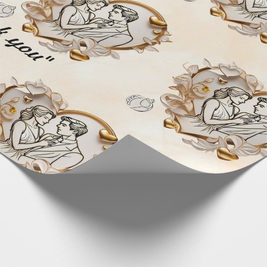 "Hartelijke omhelzing" Cadeaupapier (Hoek)