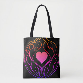 Hartelijke omhelzing: Elegant Love Design Tote Bag