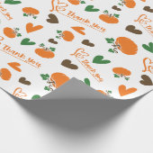Hartelijke Oogst Dank u Wrap Roll Pompoenen Cadeaupapier (Hoek)