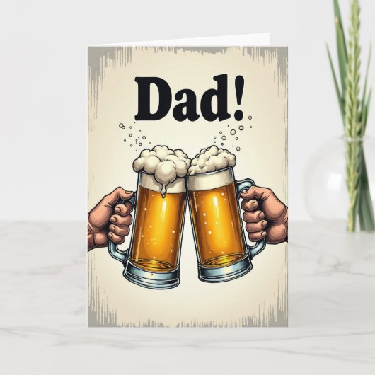 Hartelijke Papa Toast Kaart (Voorkant)