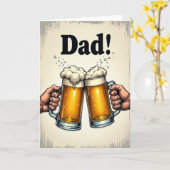 Hartelijke Papa Toast Kaart (Gele Bloem)