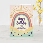 Hartelijke Pastel Boog Kaart (Gele Bloem)