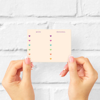 Hartelijke pastel werk- en persoonlijke sticky not post-it® notes
