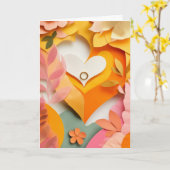 Hartelijke ring omringd door bloemen kaart (Gele Bloem)