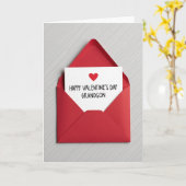 Hartelijke Rode Envelop Kaart (Gele Bloem)
