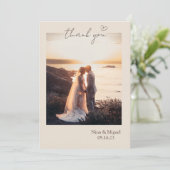 Hartelijke schets Dank je kaart (Staand voorkant)