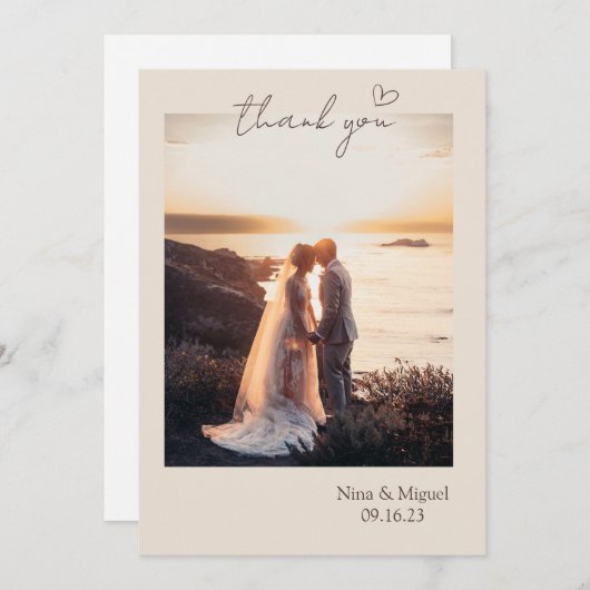 Hartelijke schets Dank je kaart (Voorkant / Achterkant)