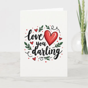 Hartelijke Script Liefde Kaart