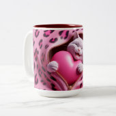 Hartelijke slokjes: Mok van Valentijns koffieverru (Voorkant links)